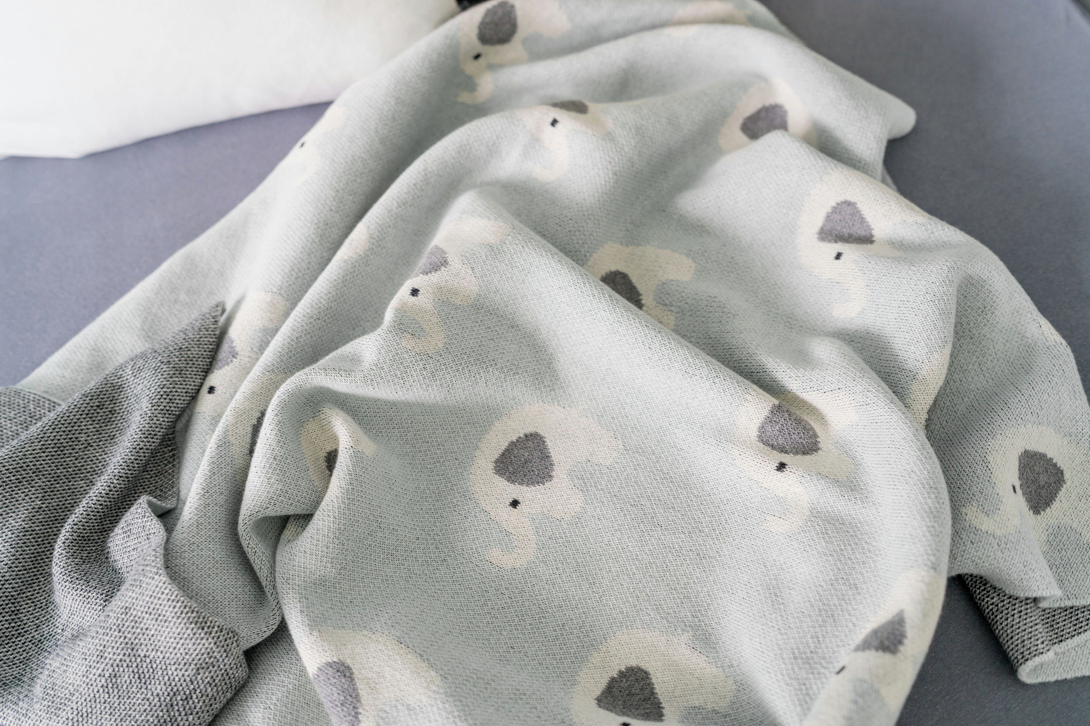 Kinderdecke, KINDSGUT, weiche Baby-Decke, Elefanten günstig online kaufen