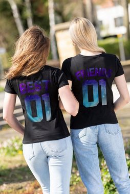 Couples Shop Print-Shirt »Best Friends Night Damen T-Shirt Set Beste Freunde« mit modischem Print