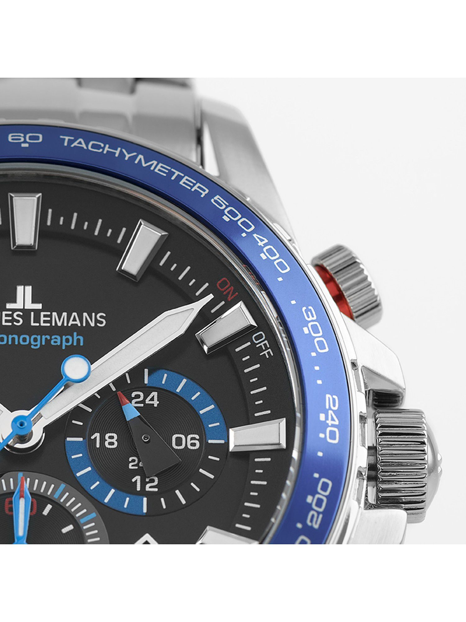 Jacques Lemans Chronograph Jacques Lemans Herren-Uhren Analog Quarz, Sportuhr