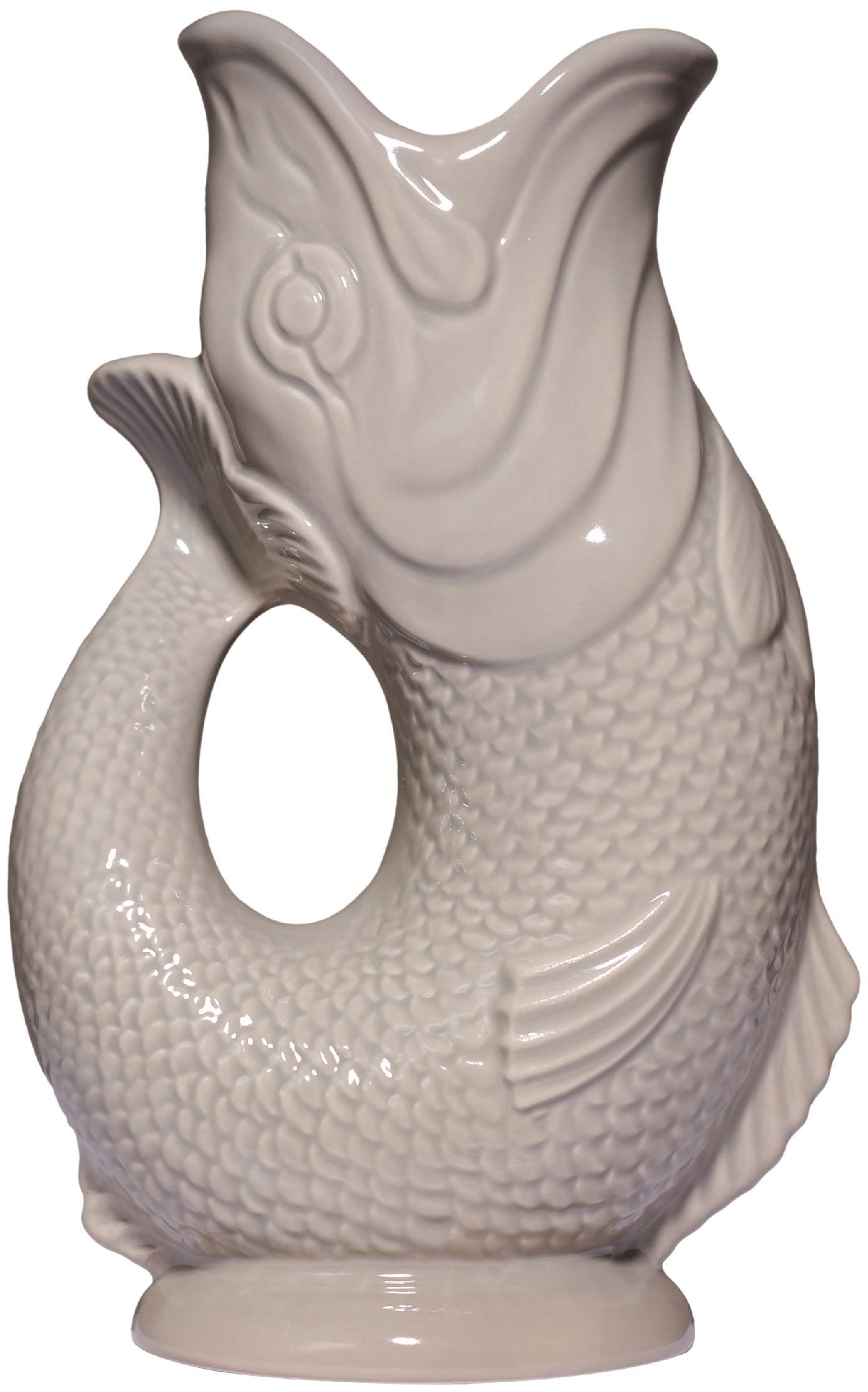 Gluckigluck Wasserkaraffe, (Original Gluggle Jug aus England), mit Gluckergeräusch, handgefertigt, ikonisches Fisch-Design, 1,2 L