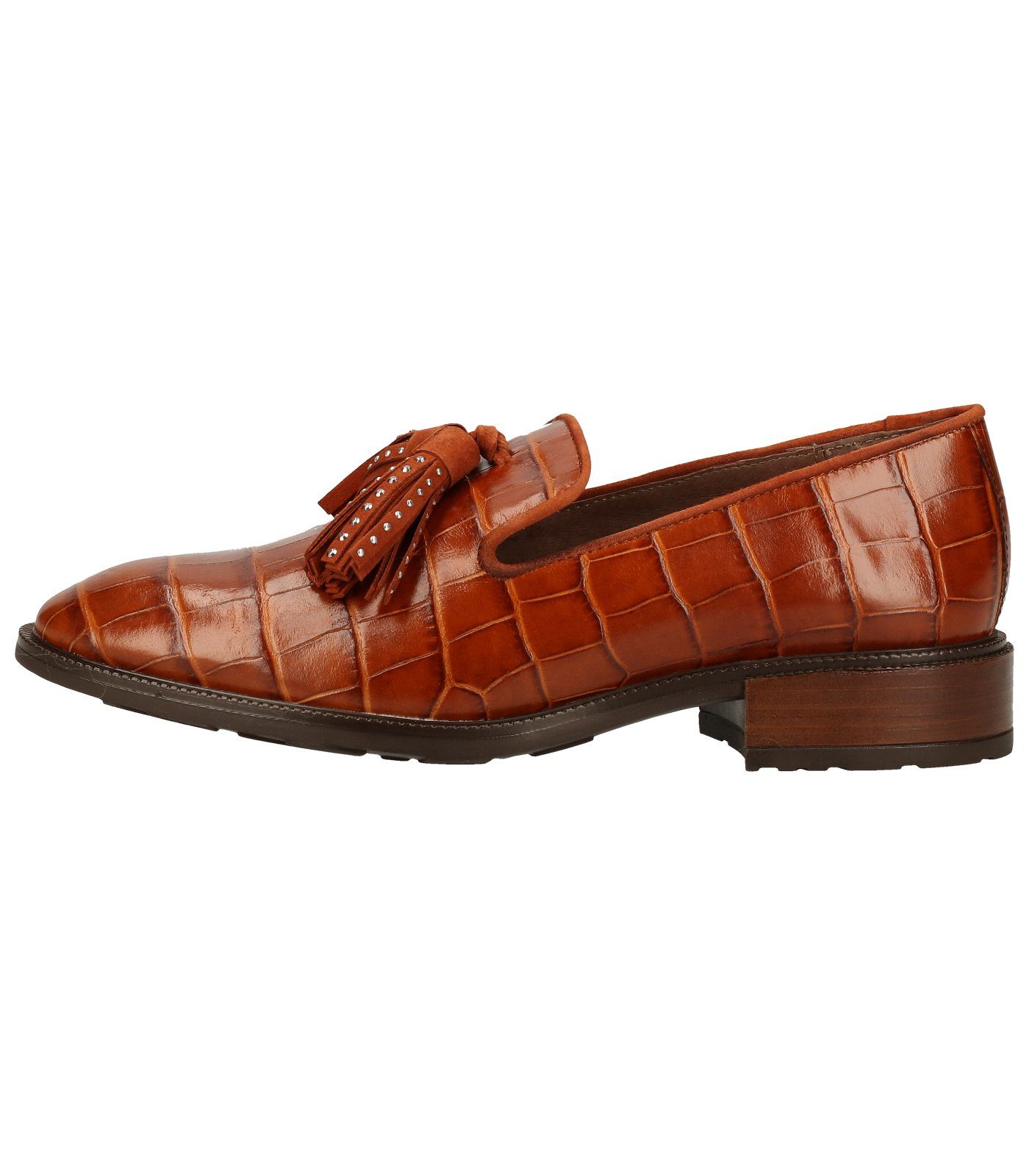 Wonders Leder Slipper Slipper Cognac