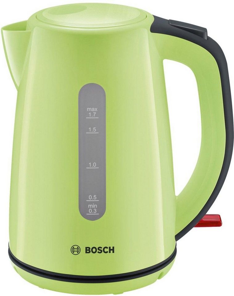 BOSCH Wasserkocher TWK7506, 1,7 l, 2200 W, Abschaltautomatik,  Überhitzungs-/Trockengehschutz, Lift-Switch-off