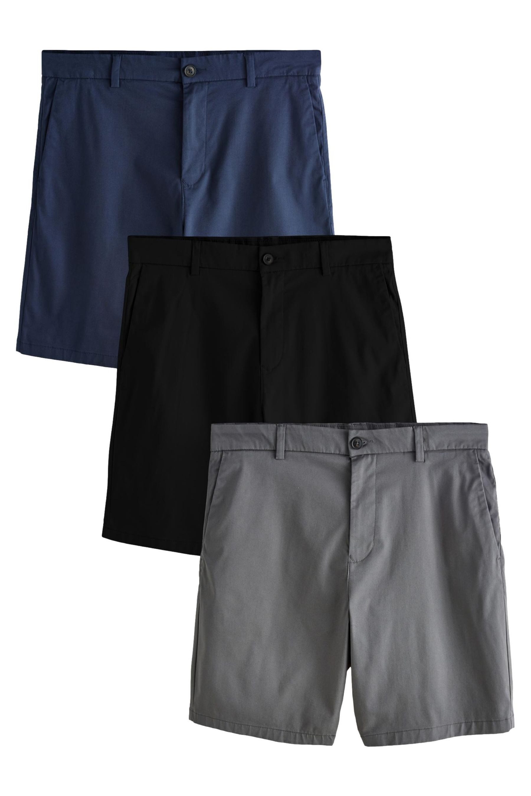 Shorts Stretch-Chinoshorts im Relaxed Fit, 3er-Pack