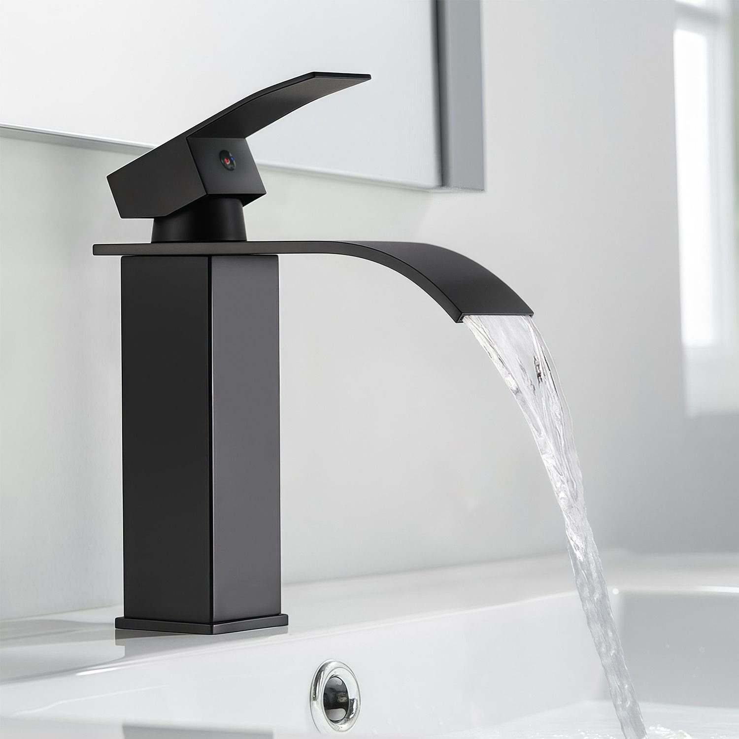 Eumaty Badarmatur Wasserhahn Bad Wasserfall Waschtischarmatur günstig online kaufen