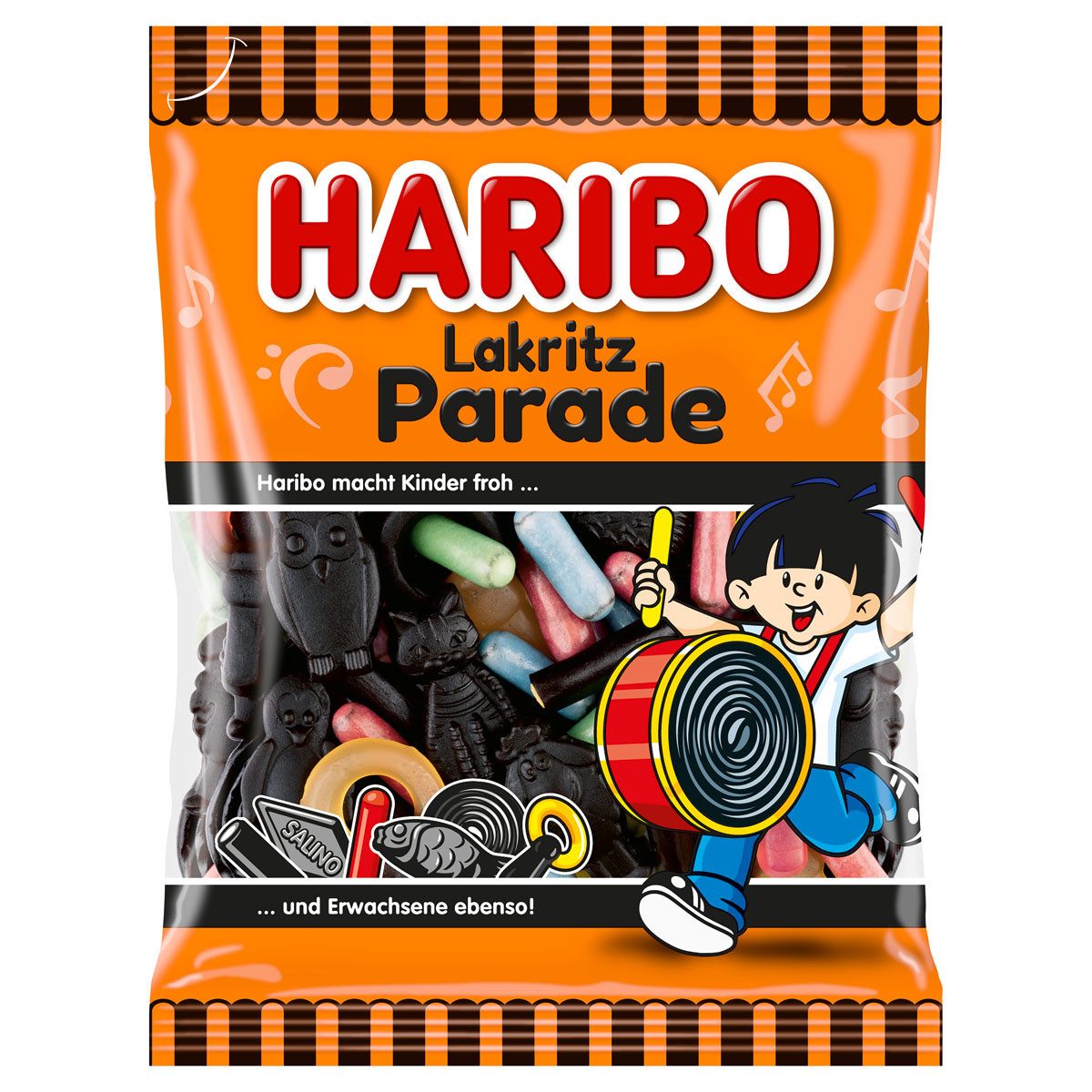 HARIBO Süßigkeit, Haribo Lakritz Parade Mischung mit Lakritz Konfekt und Dragees 175g