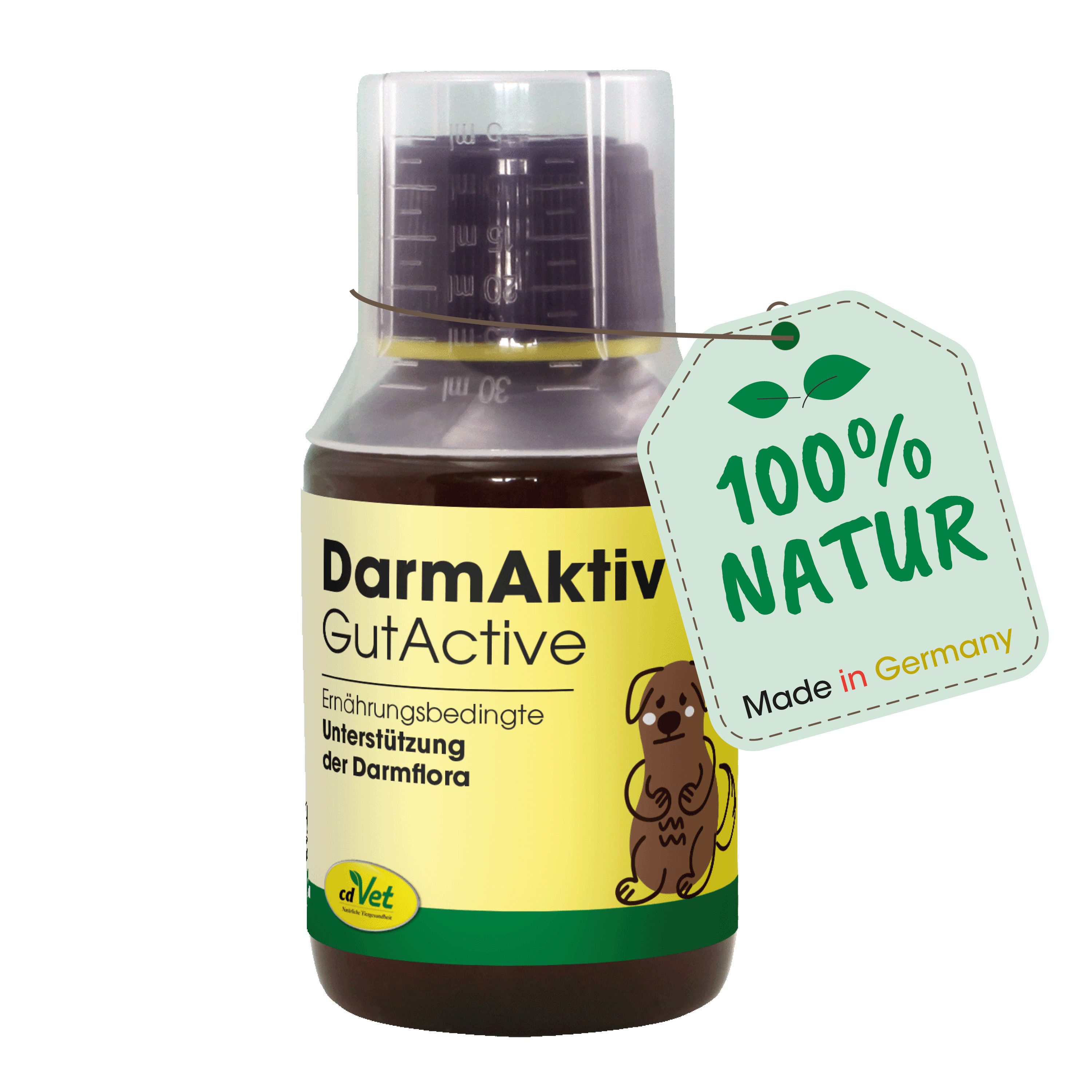 cdVet DarmAktiv Hund & Katze, Nahrungsergänzungsmittel für: Hunde, Katzen, zur fütterungsbedingten Unterstützung der Darmflora/Immunsystems von cdVet