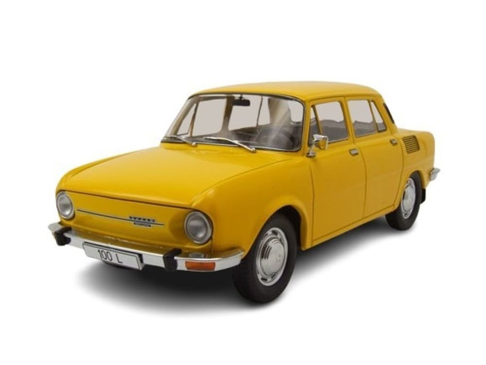 MCG Modellauto Skoda 100 1969 gelb, Maßstab 1:18