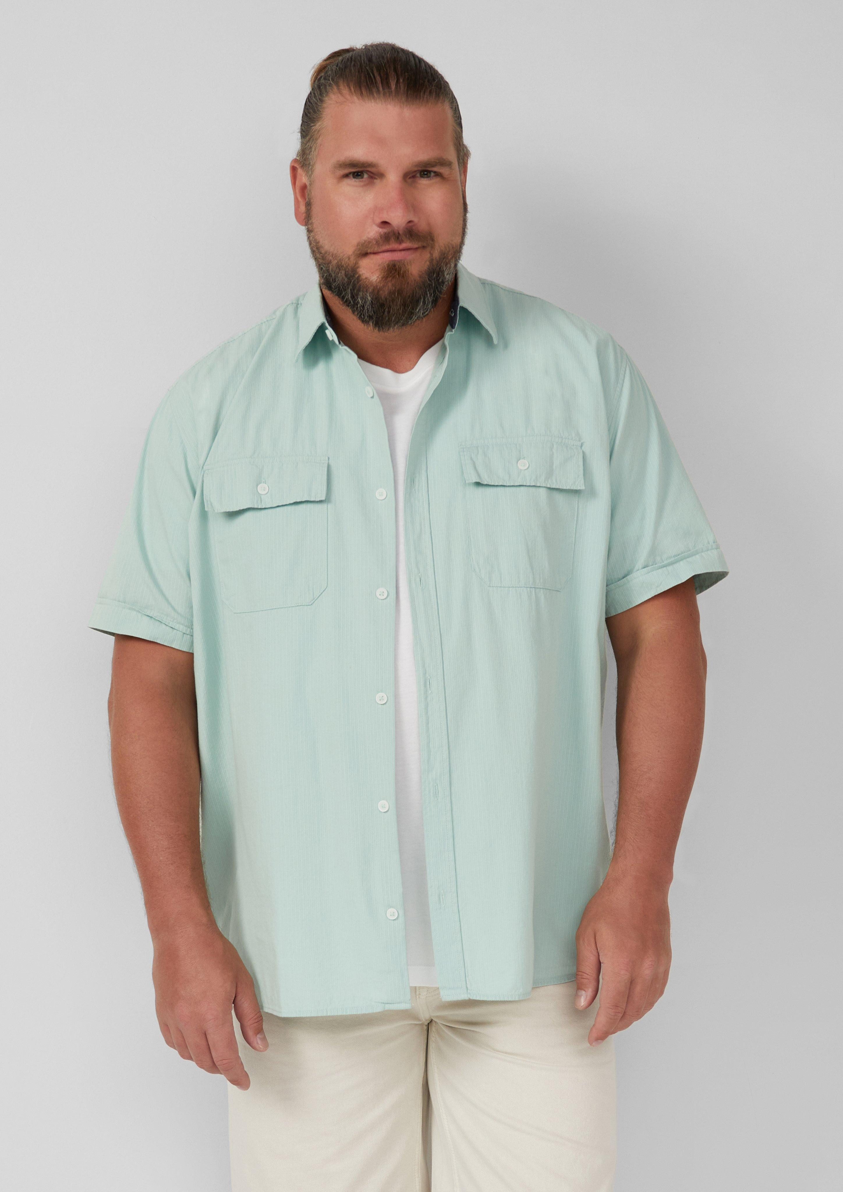 s.Oliver Freizeithemd aus Baumwolle Farbe blau Größe: 5XL günstig online kaufen