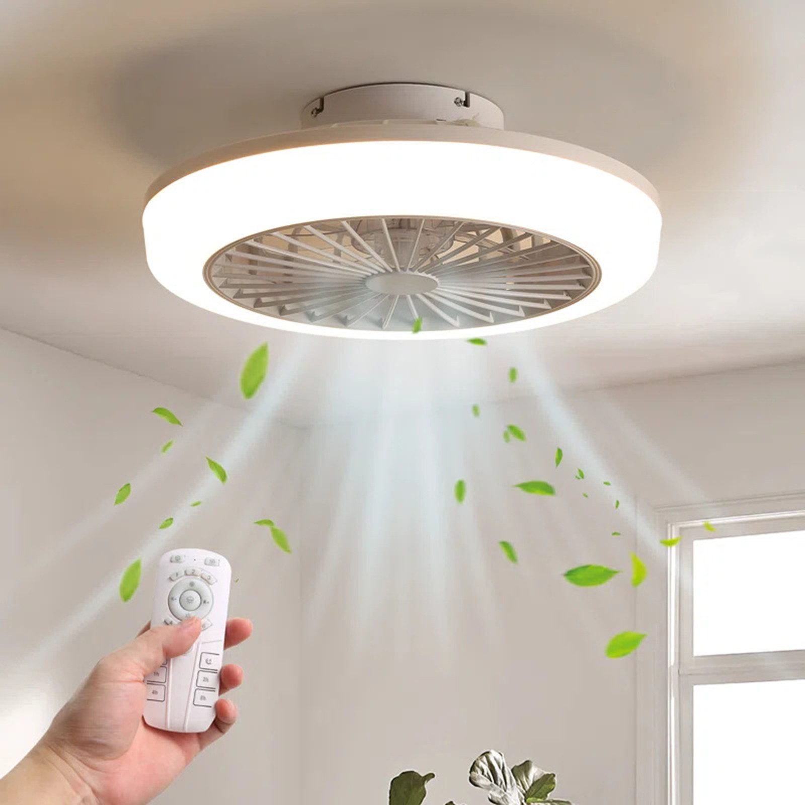 Fanttik Deckenleuchte Deckenventilator mit Fernbedienung und günstig online kaufen