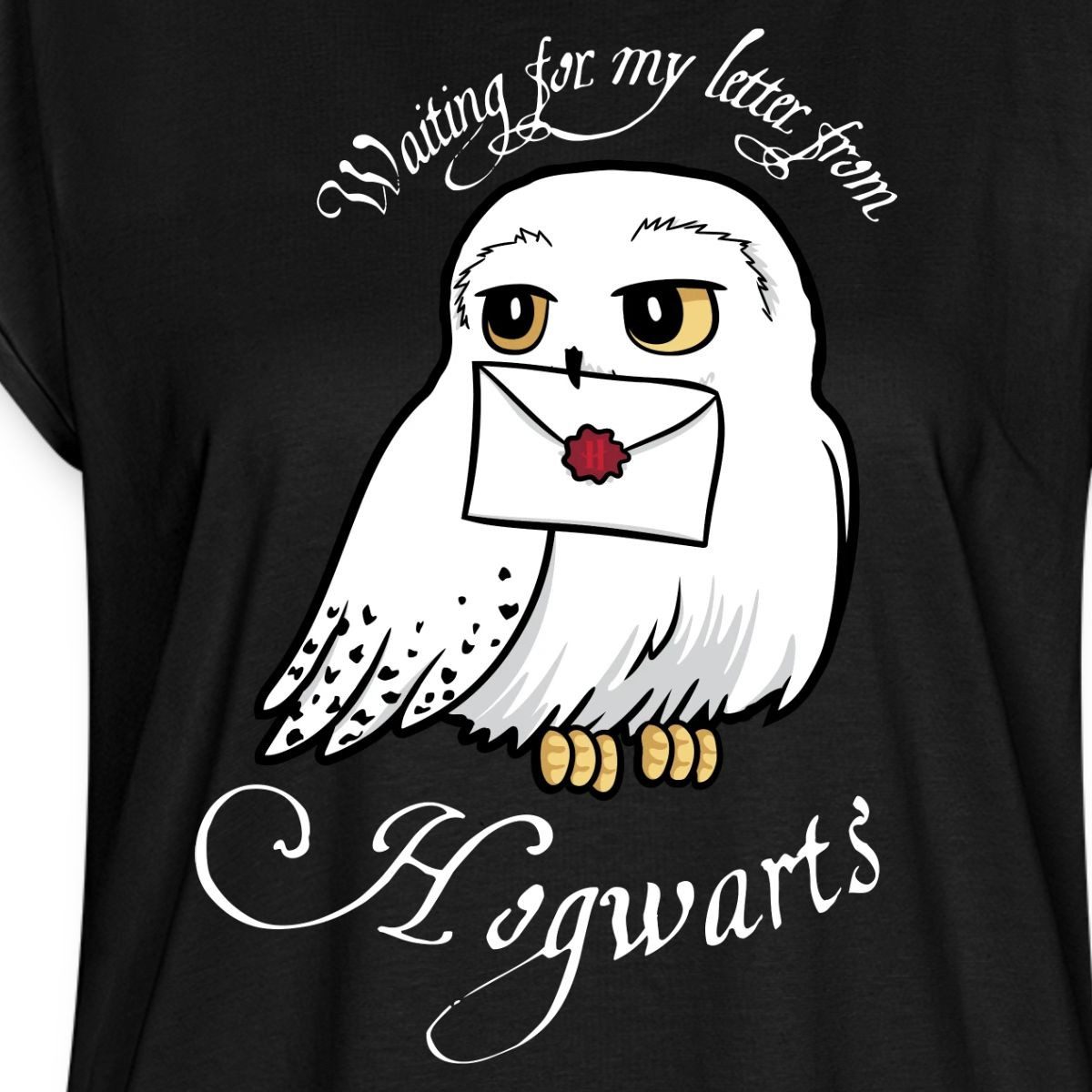 Spreadshirt T-Shirt Harry Potter Hedwig Brief Damen Casual Relaxed T-Shirt (1-tlg)