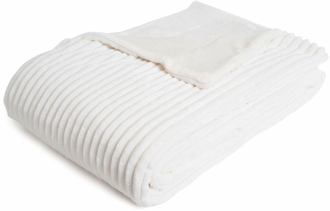 Wohndecke Cordoptik, Gözze, mit Glanzeffekt, Kuscheldecke