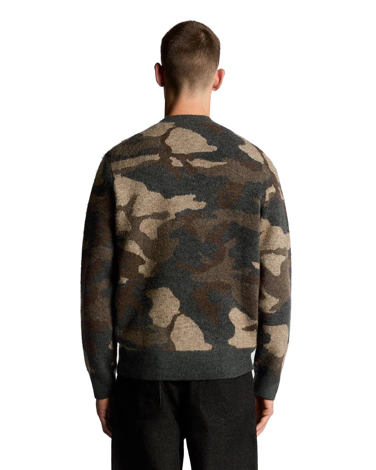 Lyle & Scott Strickpullover Pullover Lyle&Scott Brushed Camouflage