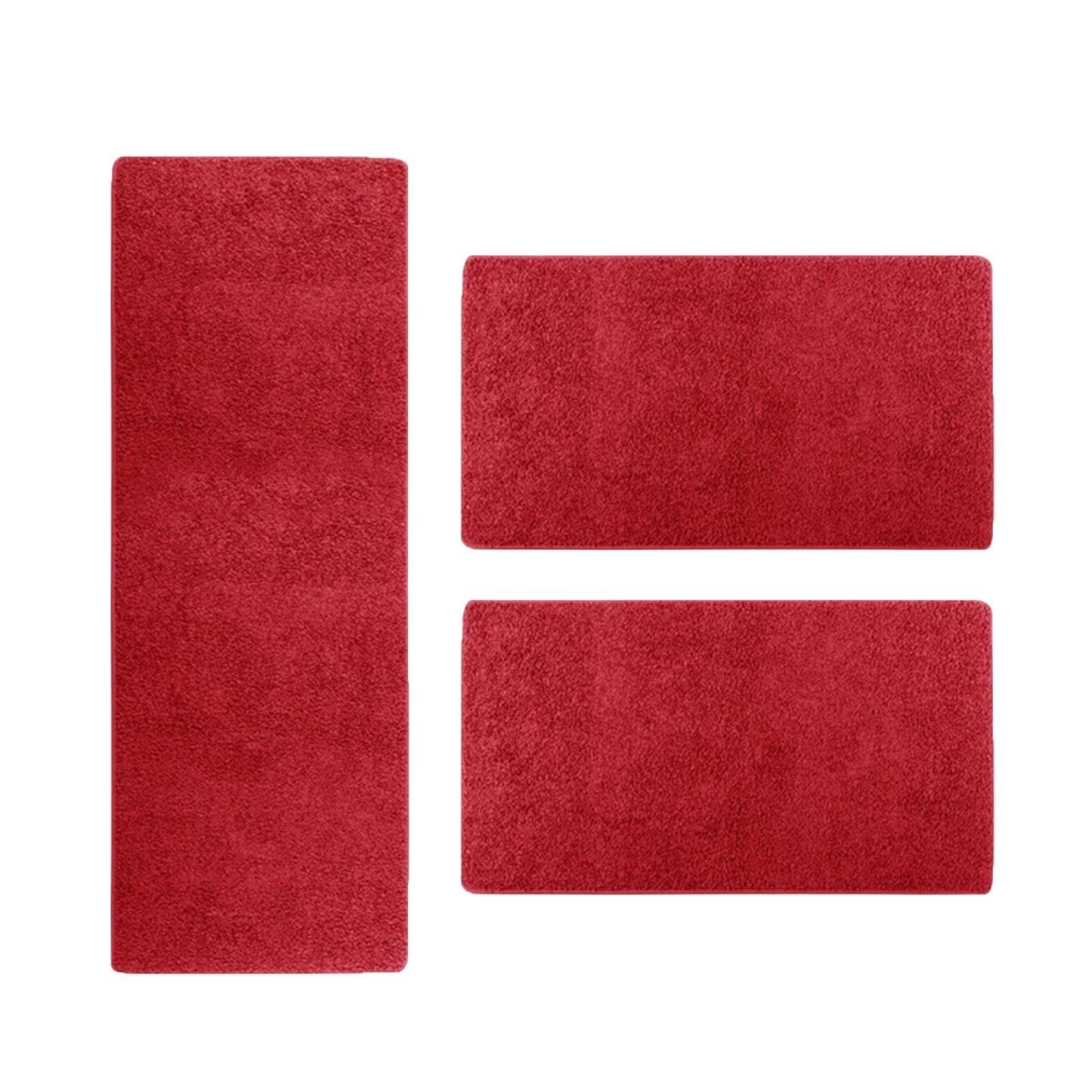 Hochflor-Bettumrandung Sphinx, 11 Farben, Teppichläufer, ideal im Schlafzimmer casa pura, Höhe 9 mm, (3-tlg), Shaggy