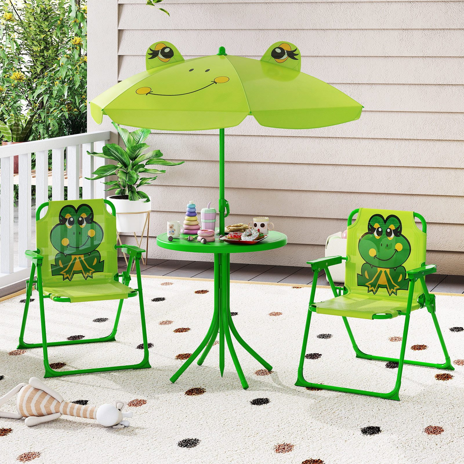 KOMFOTTEU Garten-Kindersitzgruppe, mit 2 Klappstühle & günstig online kaufen