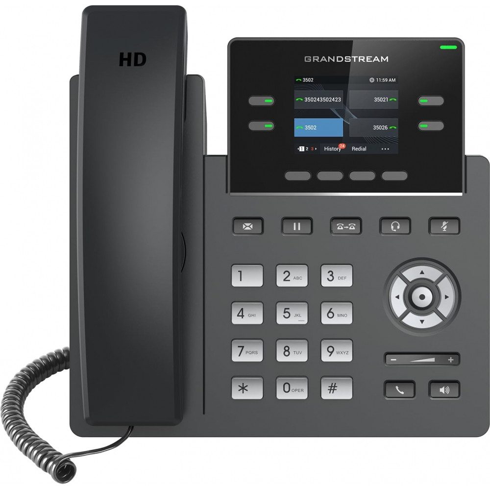 GRANDSTREAM GRP2612P - IP-Telefon - schwarz Kabelgebundenes Telefon