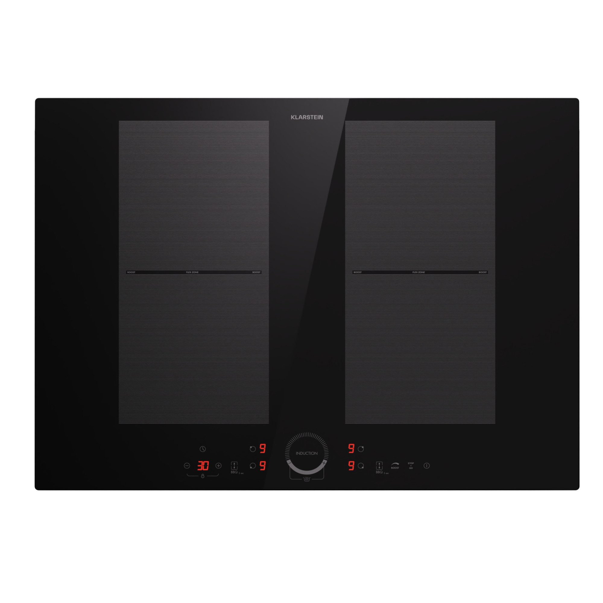Klarstein Induktions-Kochfeld Delicatessa 70 Flex, Kochfelder Induktion Hob Flex 4 Zonen 7000 W