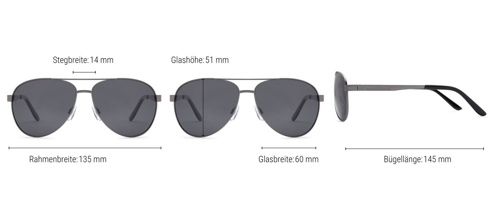 styleBREAKER Sonnenbrille Polarisierte Piloten Sonnenbrille mit Etui (1-St)