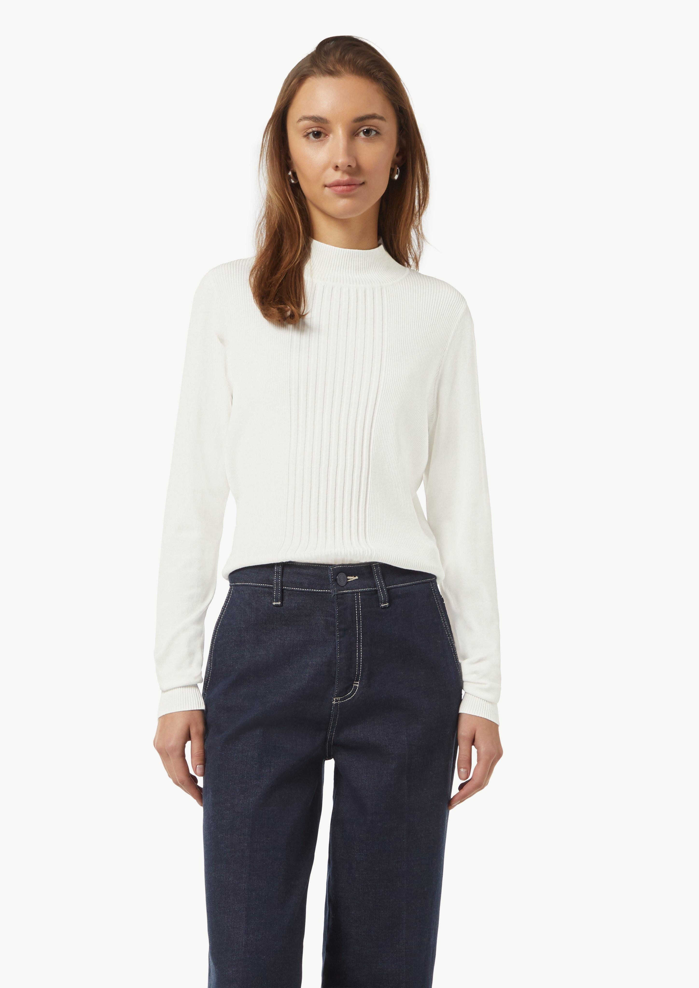 Langarmshirt Feinstrickpullover mit Strukturmuster