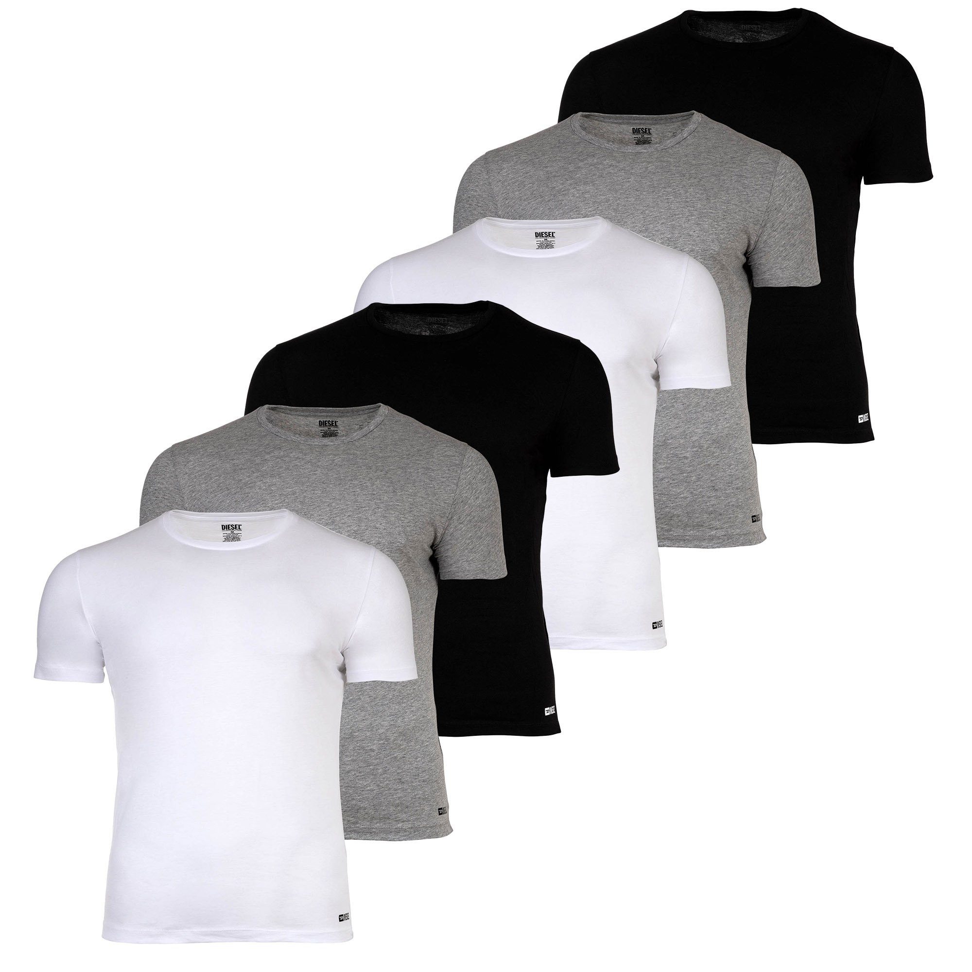 Diesel T-Shirt Herren T-Shirt 6er Pack Baumwolle (Packung, 6er Pack) günstig online kaufen