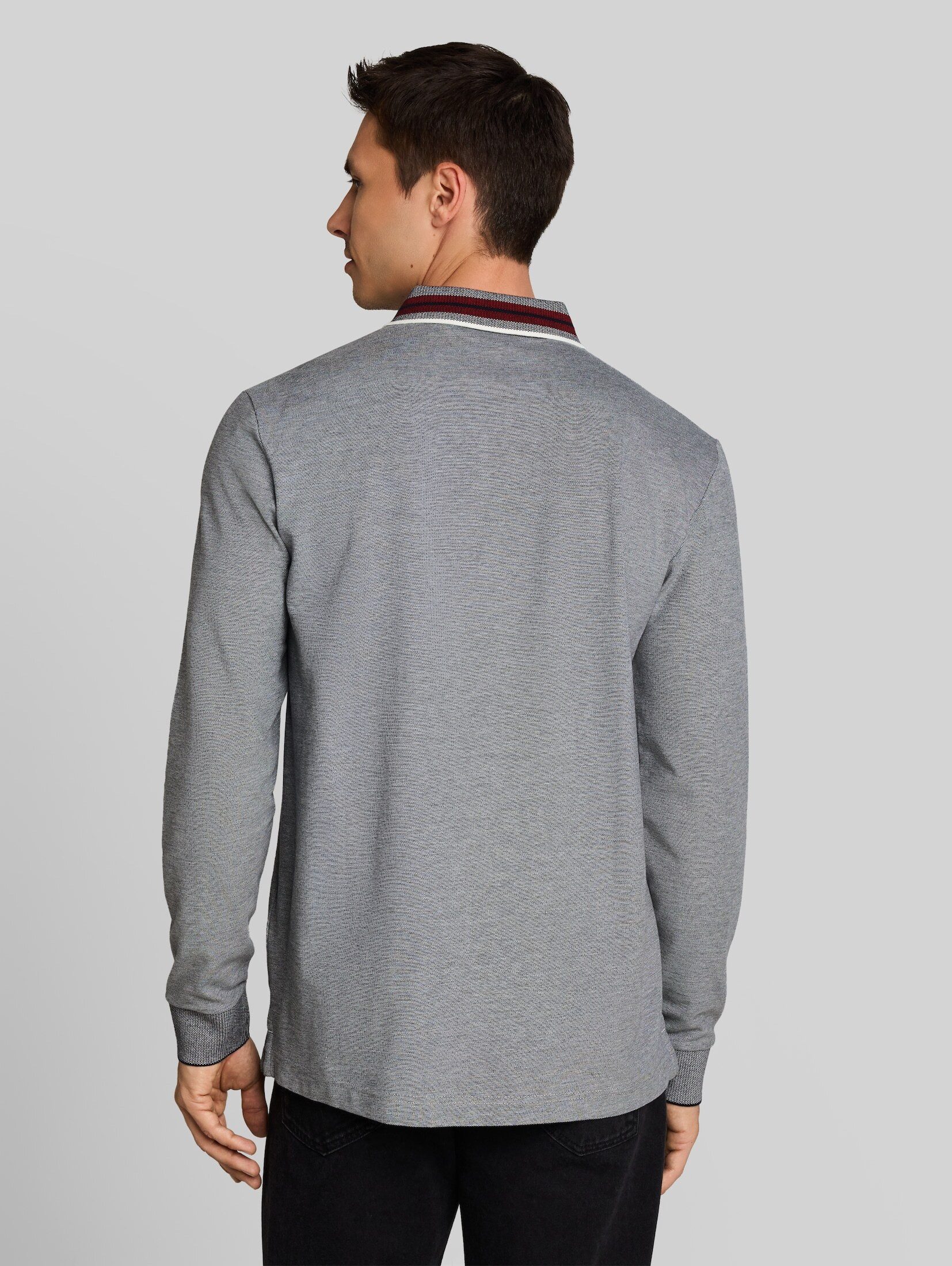 TOM TAILOR Langarm-Poloshirt Poloshirts (im Einserpack) Langarm Piqué Poloshirt mit Logo-Print