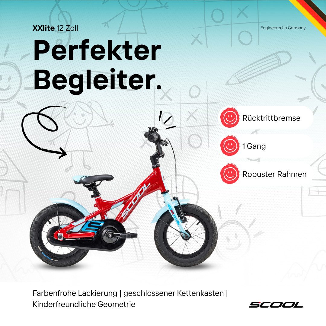 S’COOL Kinderfahrrad XXlite, 1 Gang, 12 / 16 / 18 Zoll