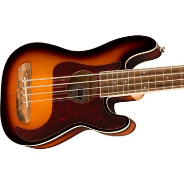Fender Ukulele, Fullerton Precision Bass Ukulele 3-Color Sunburst - Fretted Bass Uku
