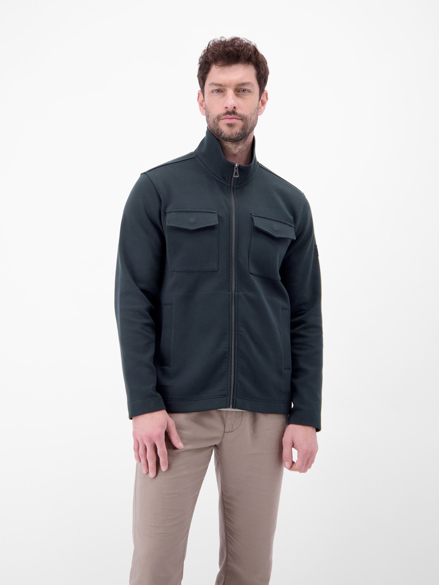 LERROS Sweatjacke Sweatjacke mit Brusttaschen