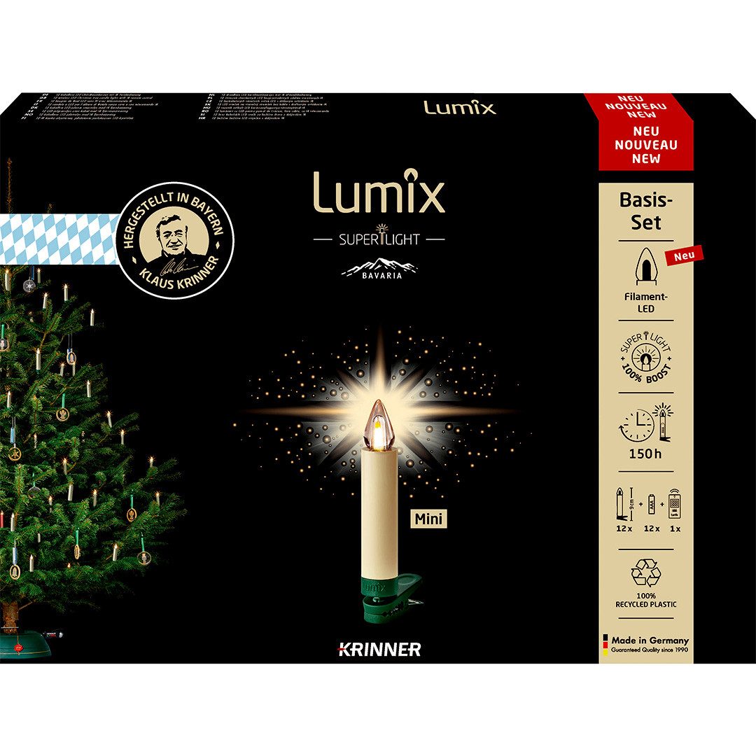 lumix LED-Christbaumkerzen LUMIX SuperLight Bavaria Flame Mini Basis günstig online kaufen