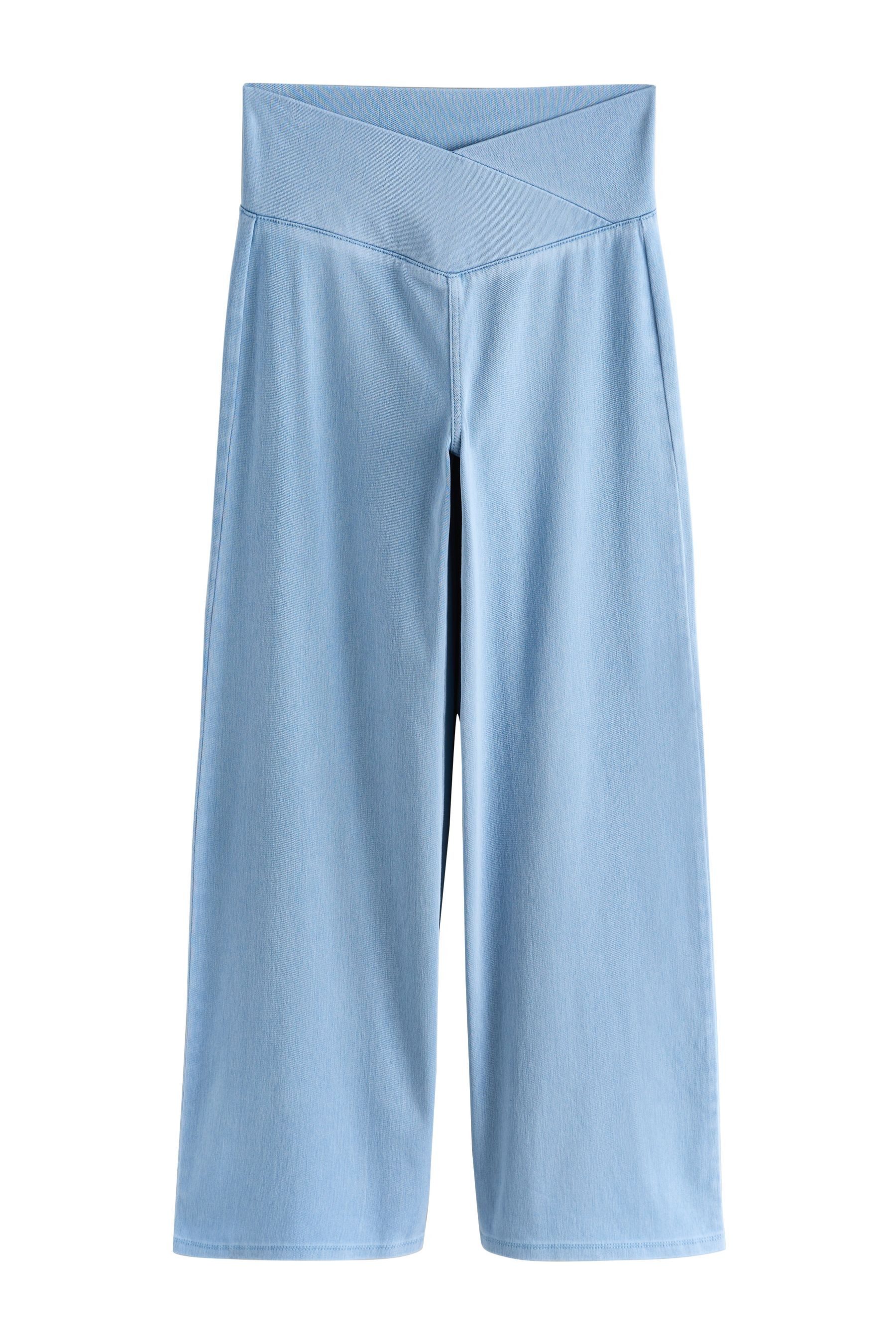 Next Jeansleggings Denim-Hose aus Jersey mit weitem Bein (1-tlg)