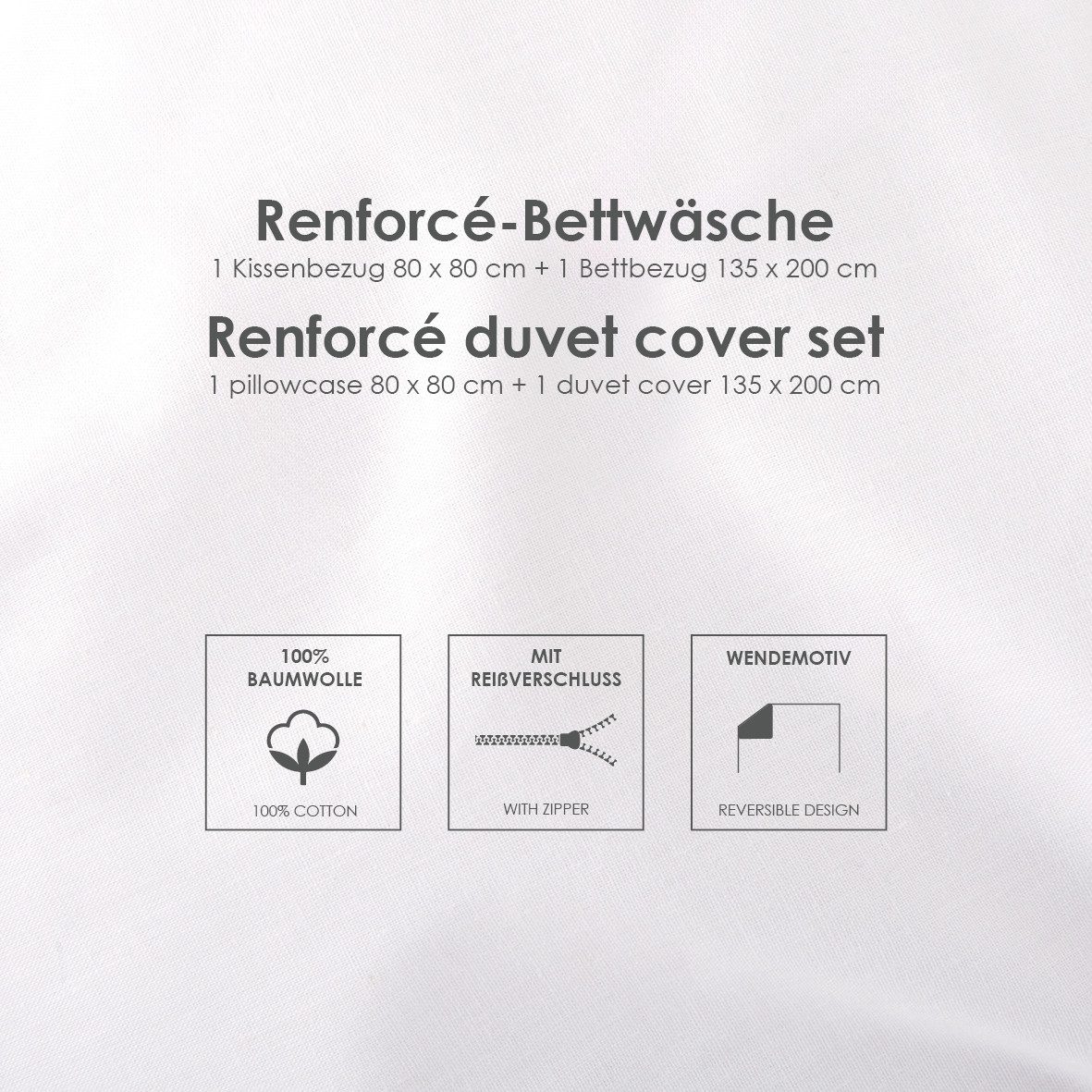 SOCCX Wendebettwäsche Coral Gradient, Renforcé, 2 teilig, gewebtes Label