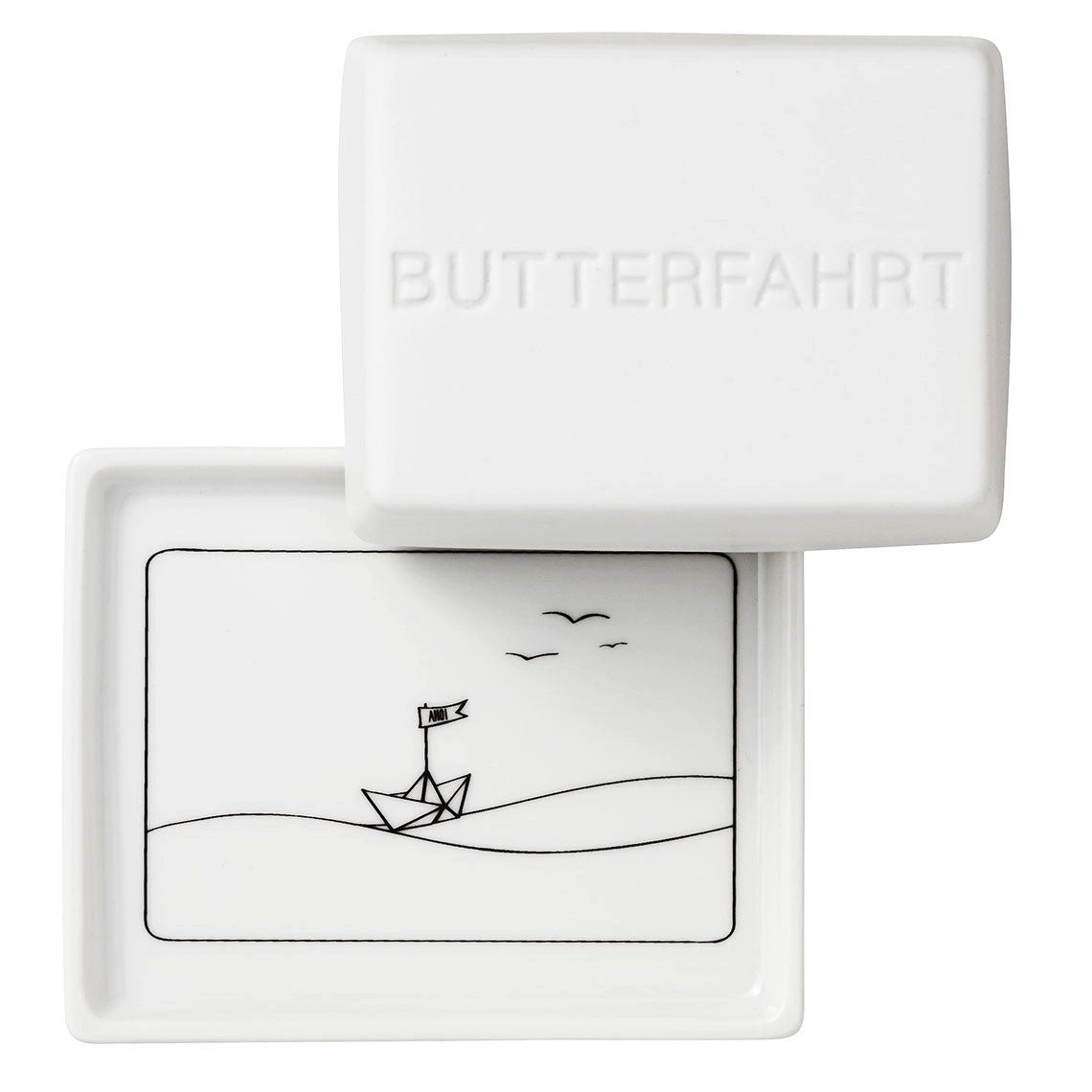 Räder Design Butterdose Butterdose (klein) aus Porzellan " Butterfahrt " von räder design mit