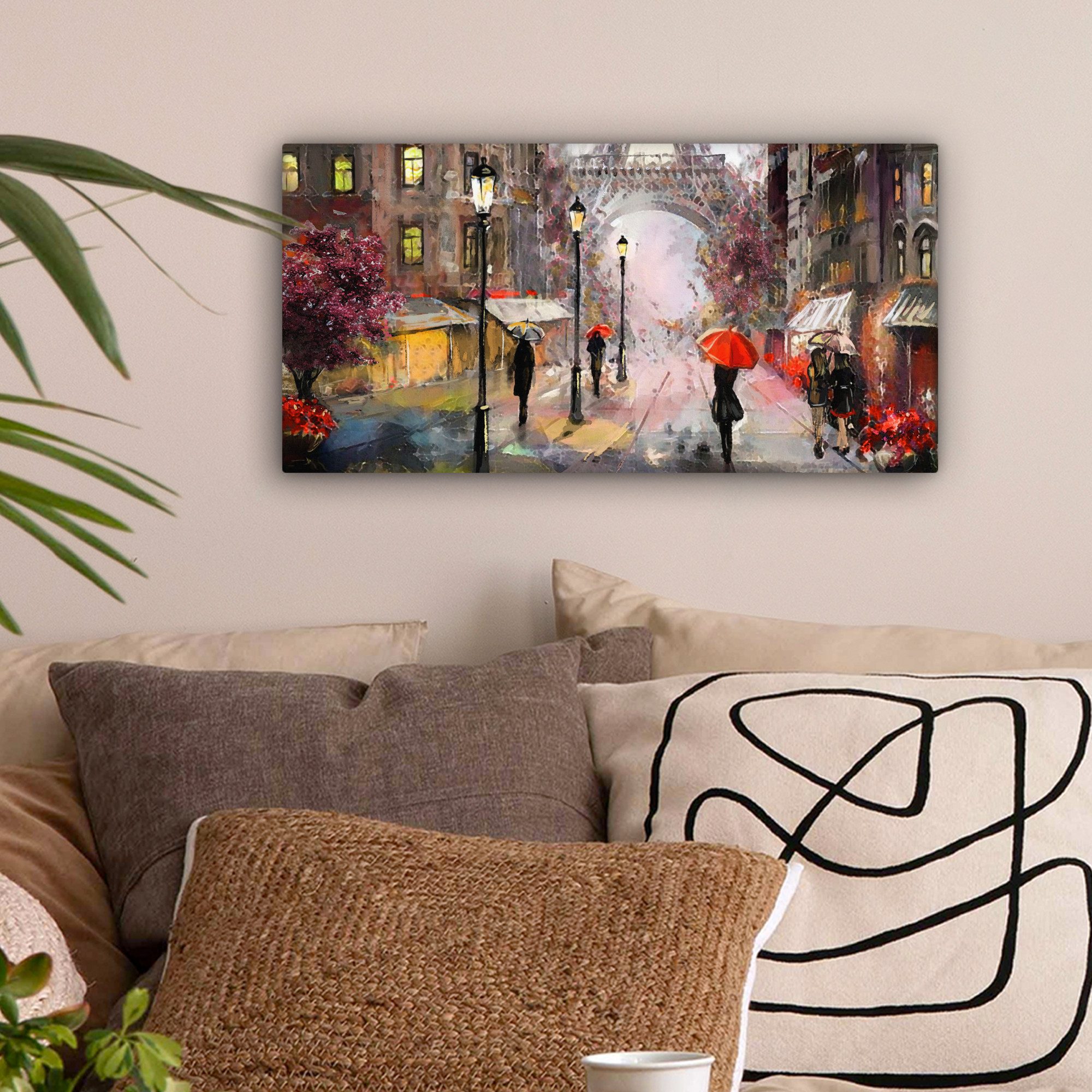 OneMillionCanvasses® Leinwandbild Panorama Kunstdrucke - Paris - Eiffelturm günstig online kaufen