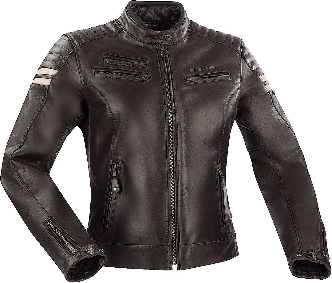 Segura Motorradjacke Funky Damen Motorrad Lederjacke herausnehmbares Innenfutter