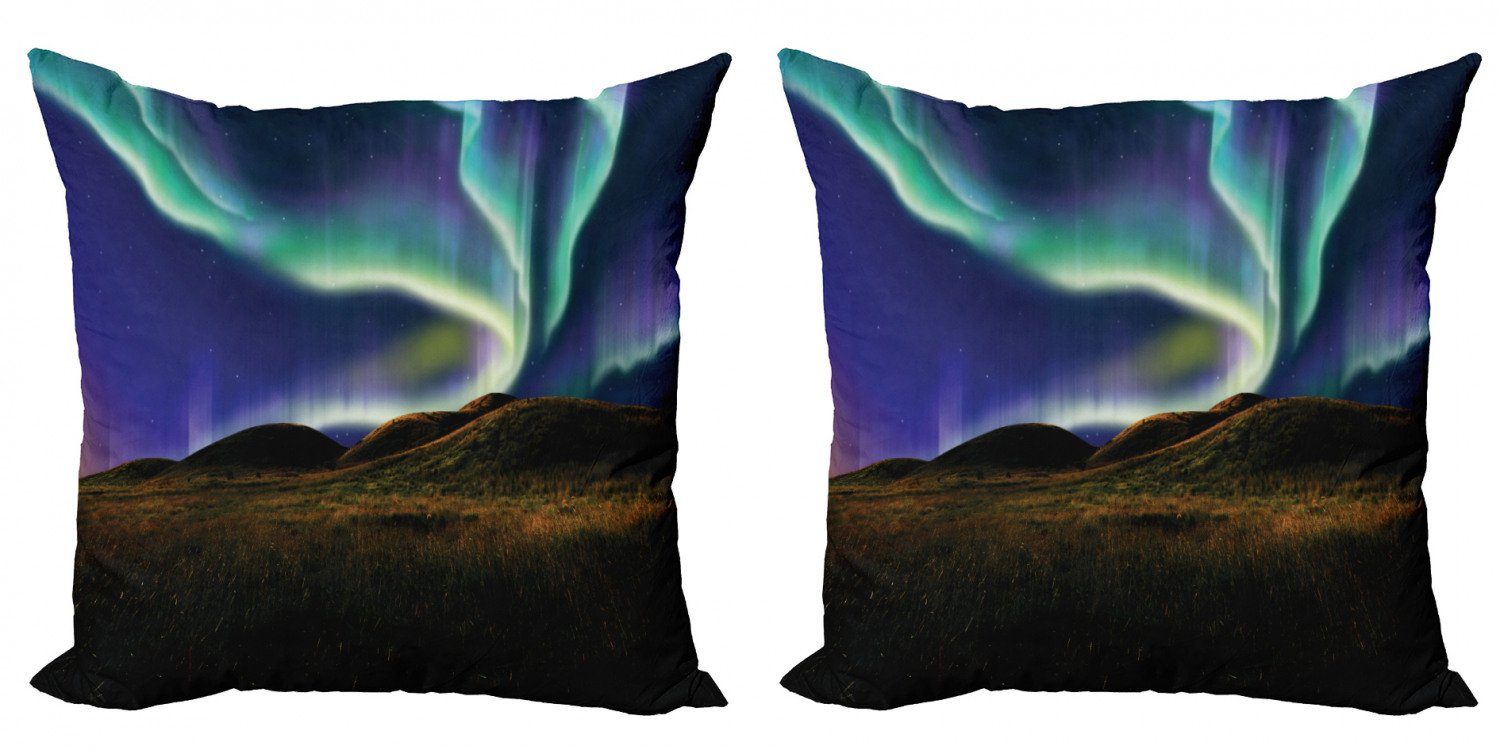 Abakuhaus der in (2 Accent Kissenbezüge Stück), Alaska Modern Nacht Digitaldruck, Meadows Doppelseitiger