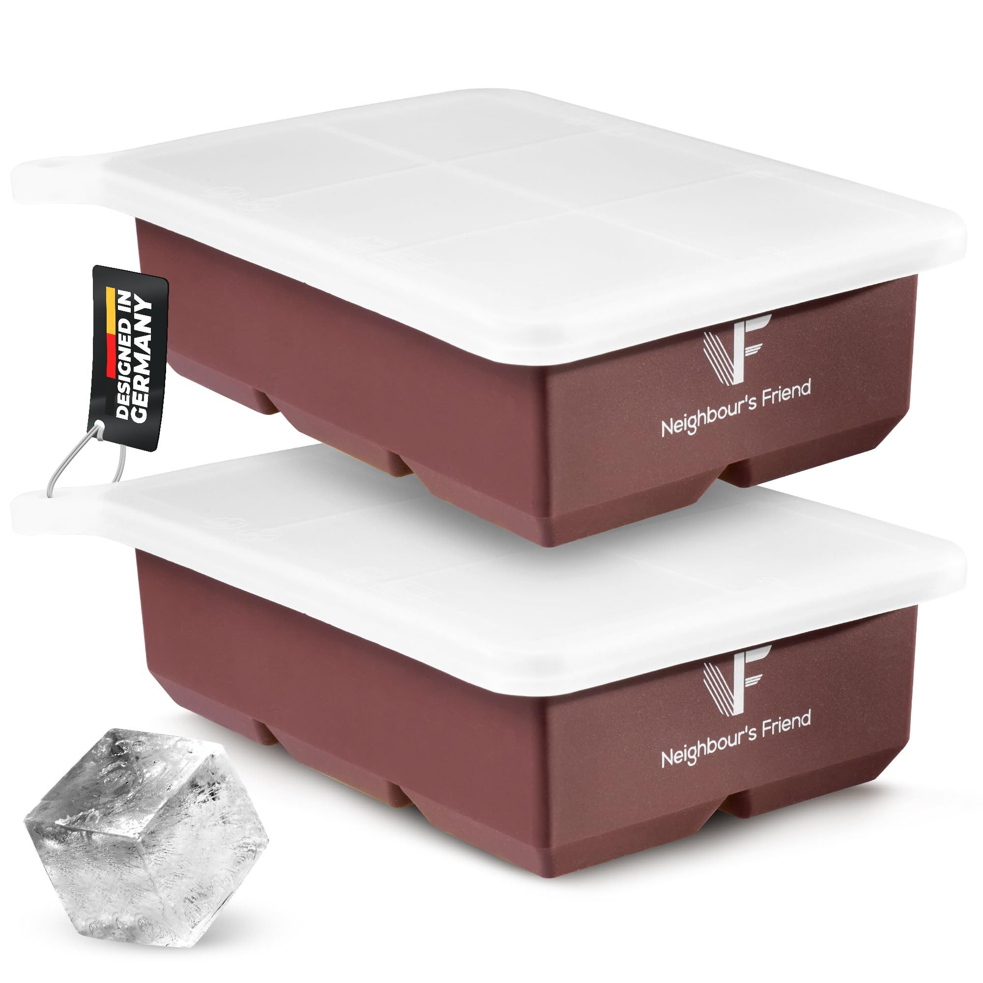 2x Eiswürfelform Braun