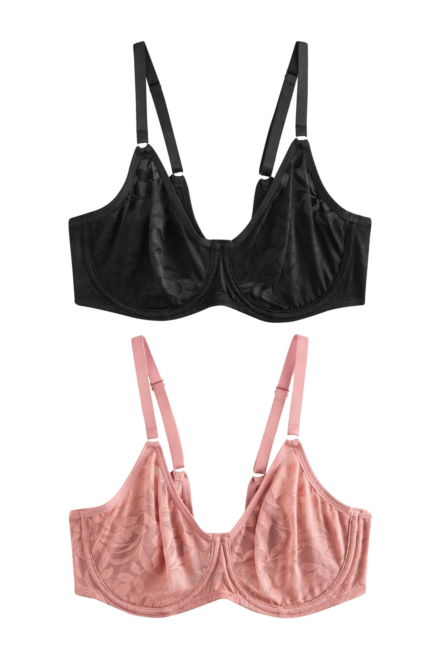 Next Dekolleté-BH Unwattierte Vollschalen-BHs im 2er-Pack, DD-G (2-tlg)