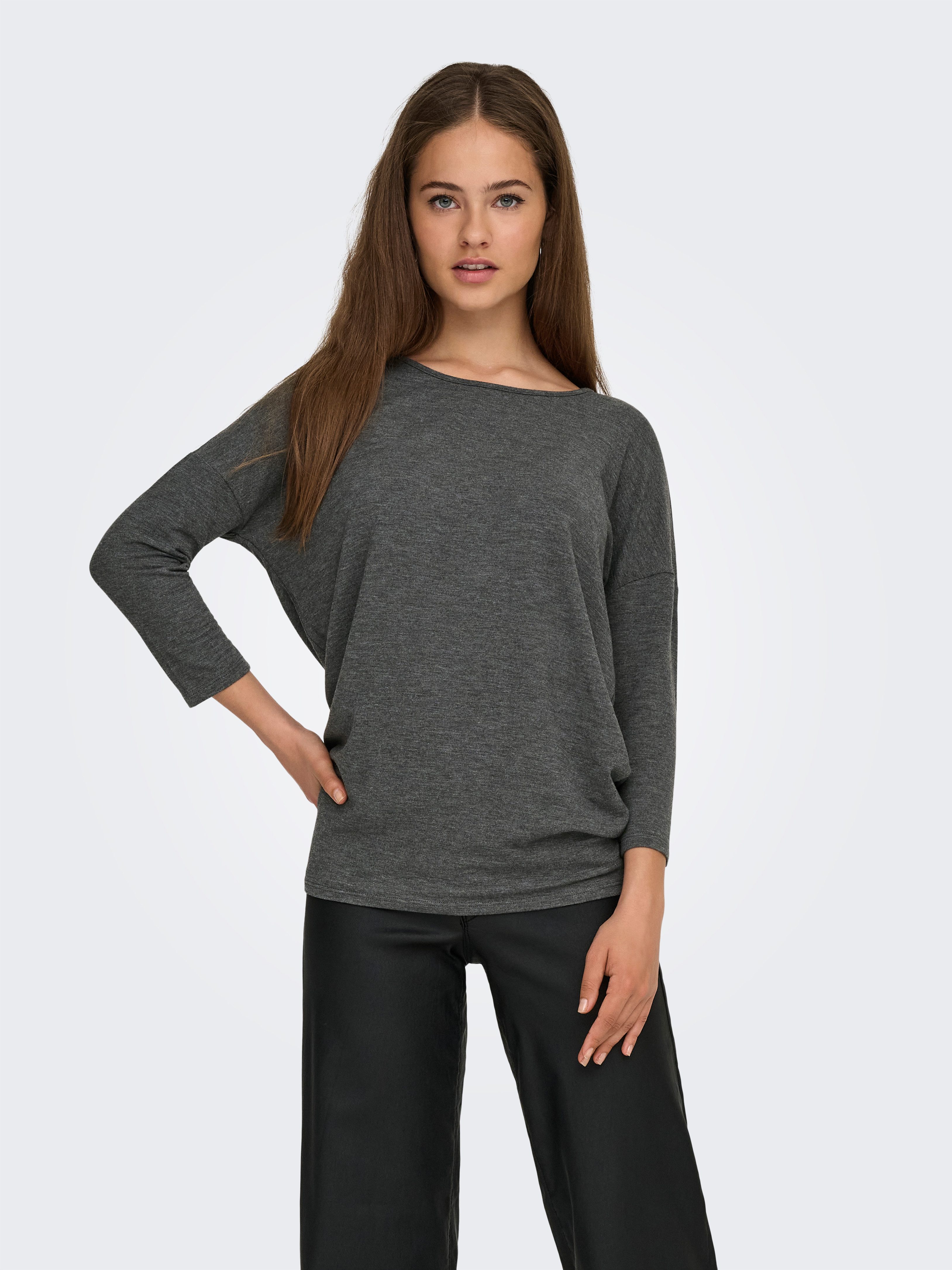 ONLY 3/4-Arm-Shirt ONLGLAMOUR 3/4 TOP JRS NOOS Materialmix, loose fit günstig online kaufen