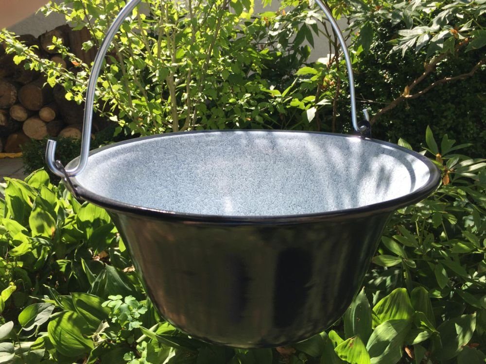 Grillplanet Holzkohlegrill Ungarischer Gulaschkessel 10 Liter emailliert, Nein – Bild 2 von 4