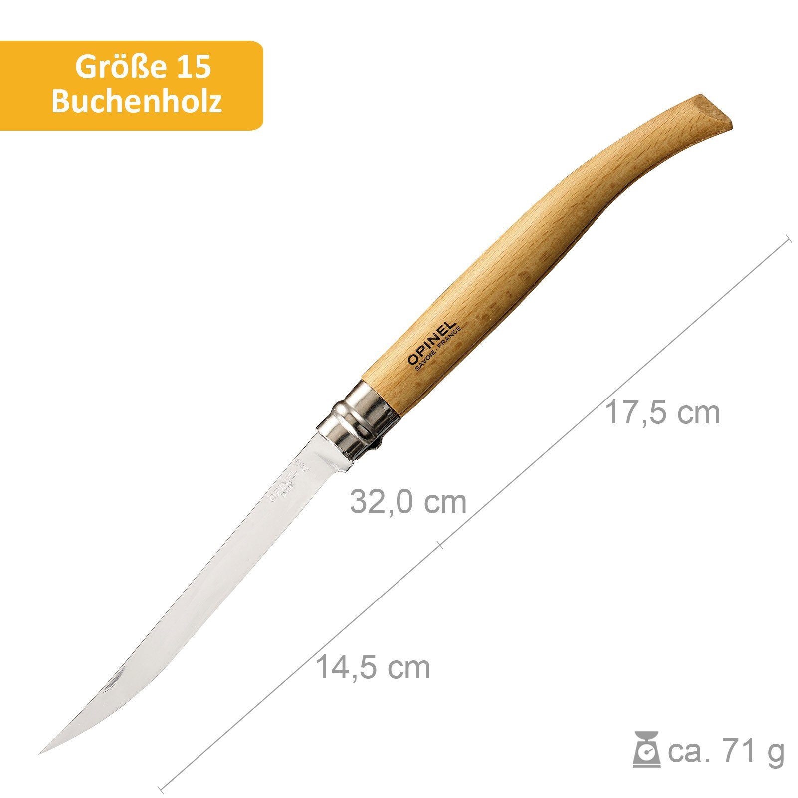 Opinel Taschenmesser Olive Messer Klappmesser 08/10/12/15, No Line Bubinga Taschenmesser Buchenholz Slim