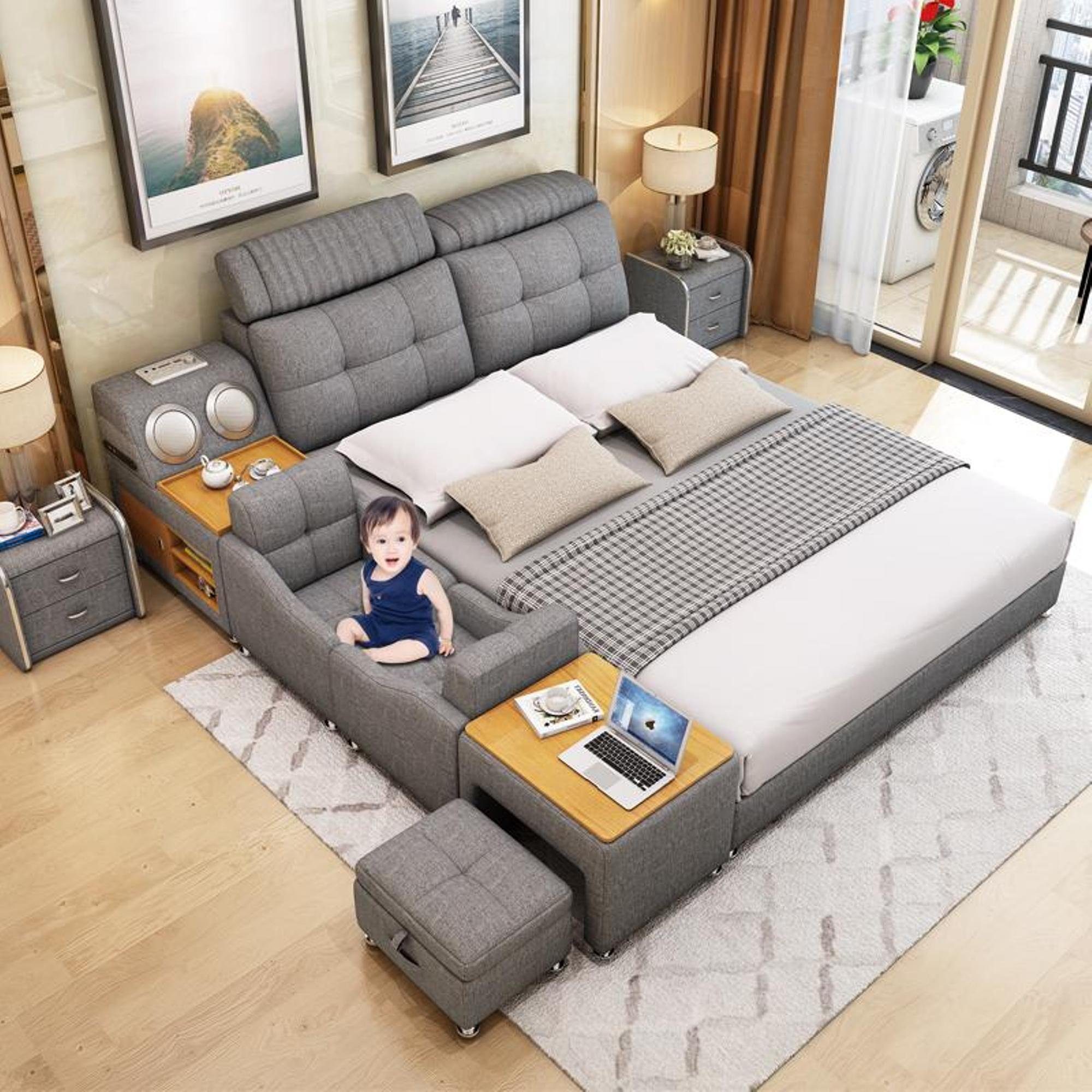 JVmoebel Multimediabett Multifunktionales Bettgestell in elegantem Design, Made in Europa