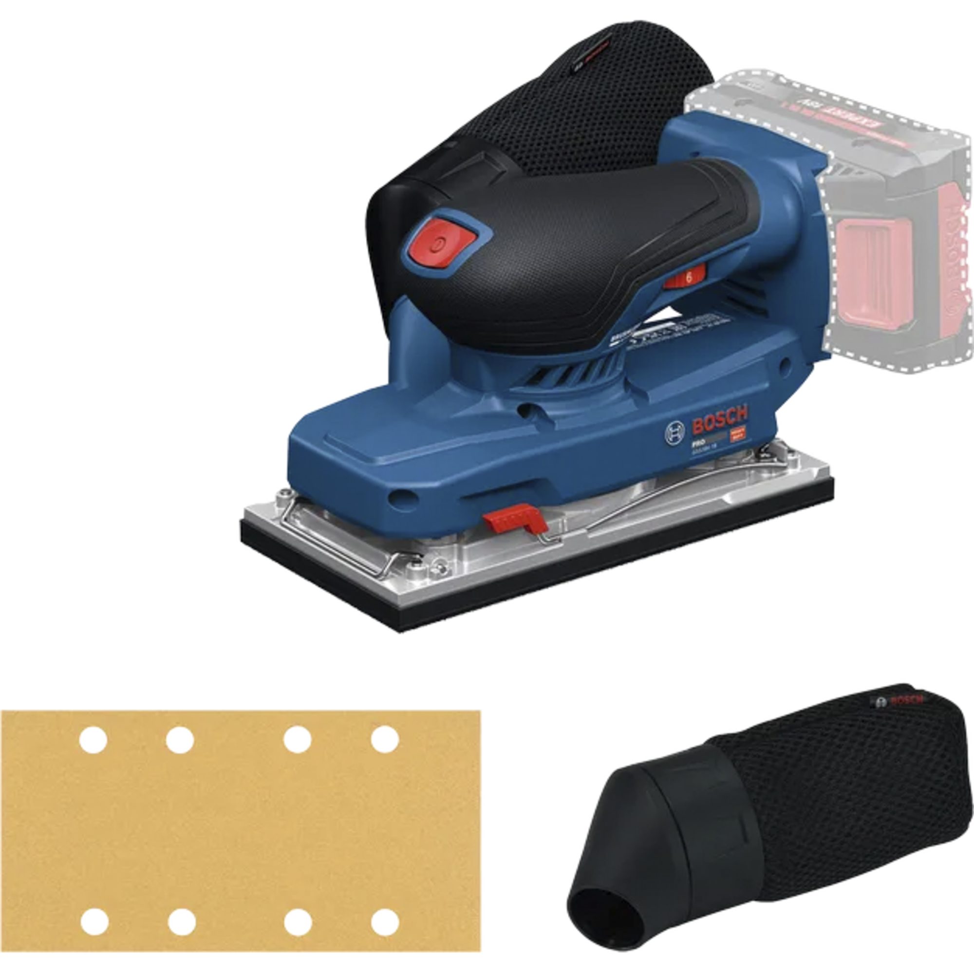 BOSCH Schwingschleifer Bosch Professional Akku-Schwingschleifer GSS 18V-18 Professional solo, 20.000 U/min