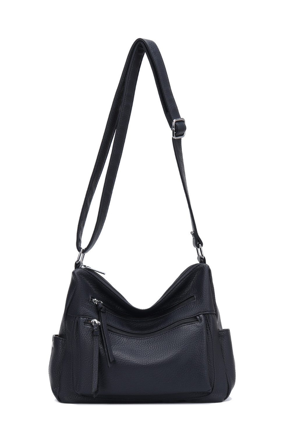 BRISE TASCHE Schultertasche Damen Schultertasche, LORENA Schwarz Classic Tasche