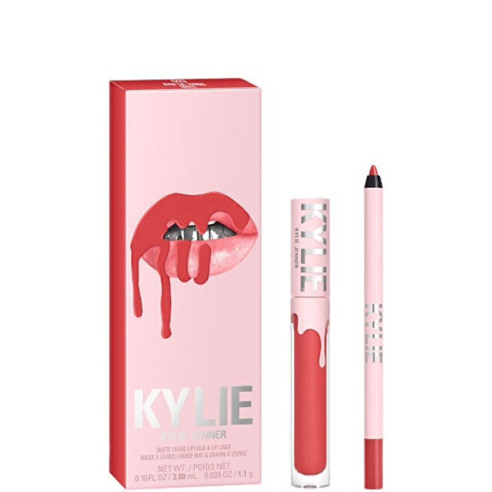 Kylie Make-up Set Matte Lip Kit 3ml Liquid Lipstick + 1.1g Lip Liner - Extraordinary