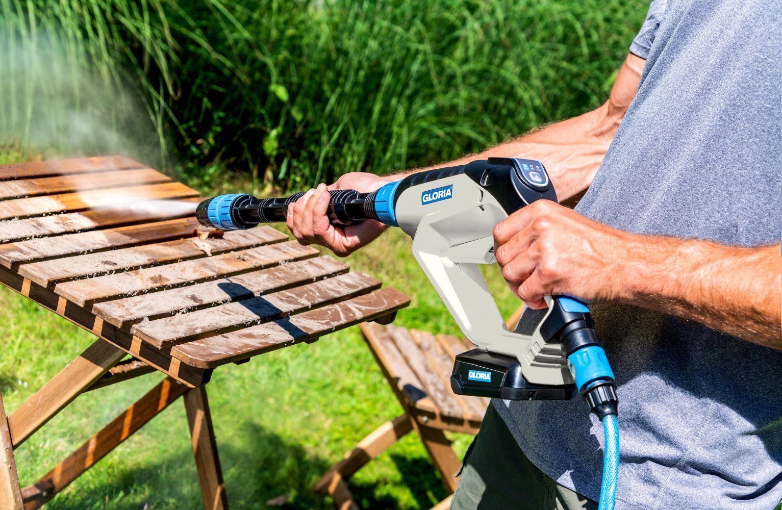 Gloria Drucksprühgerät MultiJet 18V inkl. Akku – Hochleistungssprüher für Garten und Outdoor