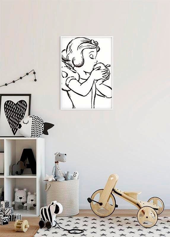 Komar Poster Snow Bite Schlafzimmer, St), (1 Wohnzimmer White white, Apple Disney - Kinderzimmer