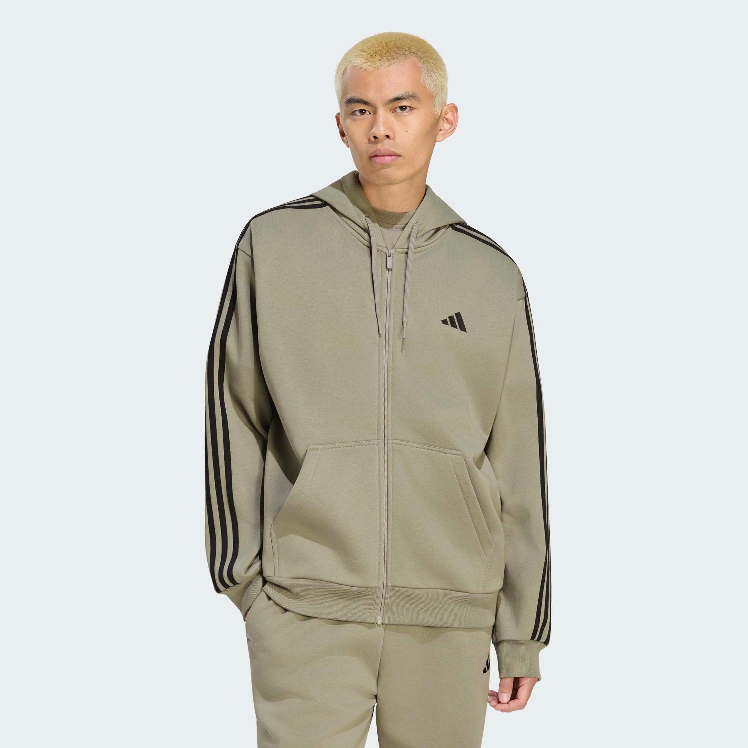 adidas Sportswear Kapuzensweatshirt ESSENTIALS 3-STREIFEN FLEECE