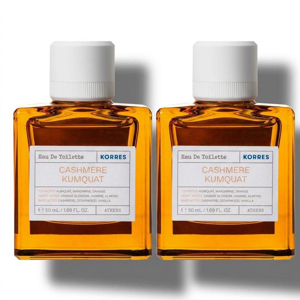 Korres Eau de Toilette Korres Cashmere Kumquat Eau de Toilette Spray 2er Set, Praktisches 2er Set zum Vorratskauf oder Verschenken