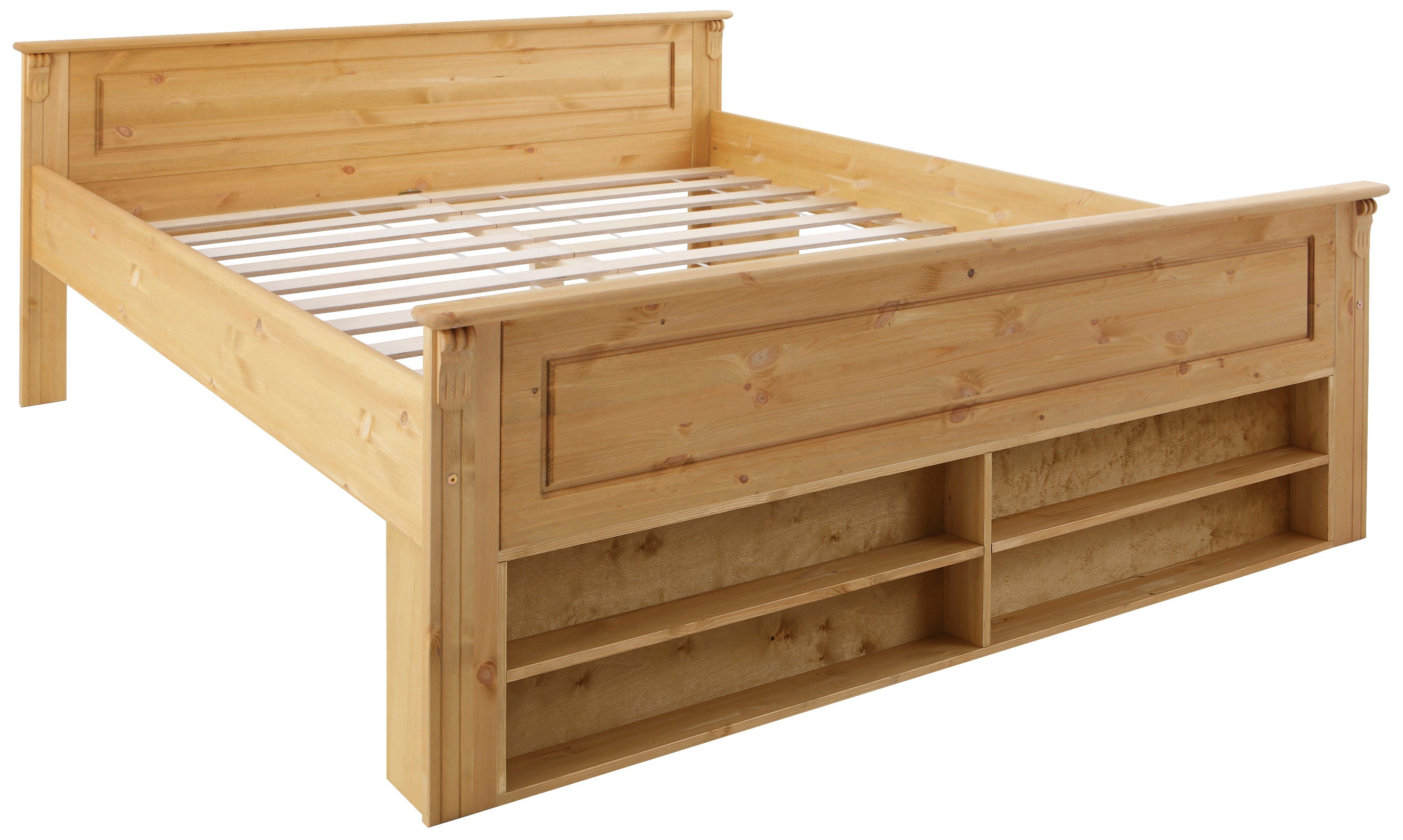 OTTO home Massivholzbett Tessin, Stauraumbett, Landhausstil, Schubladen optional, rustikal (Breite/Belastbarkeit 180cm/220 KG, 140cm/180 KG), zertifizierte Kief – Bild 5 von 5