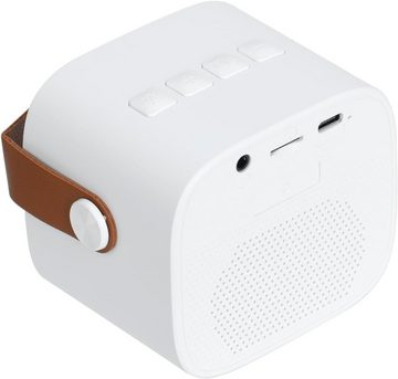 Bifurcation Tragbarer Karaoke-Lautsprecher und Mikrofon mit Bluetooth-Griff (weiß) Bluetooth-Lautsprecher
