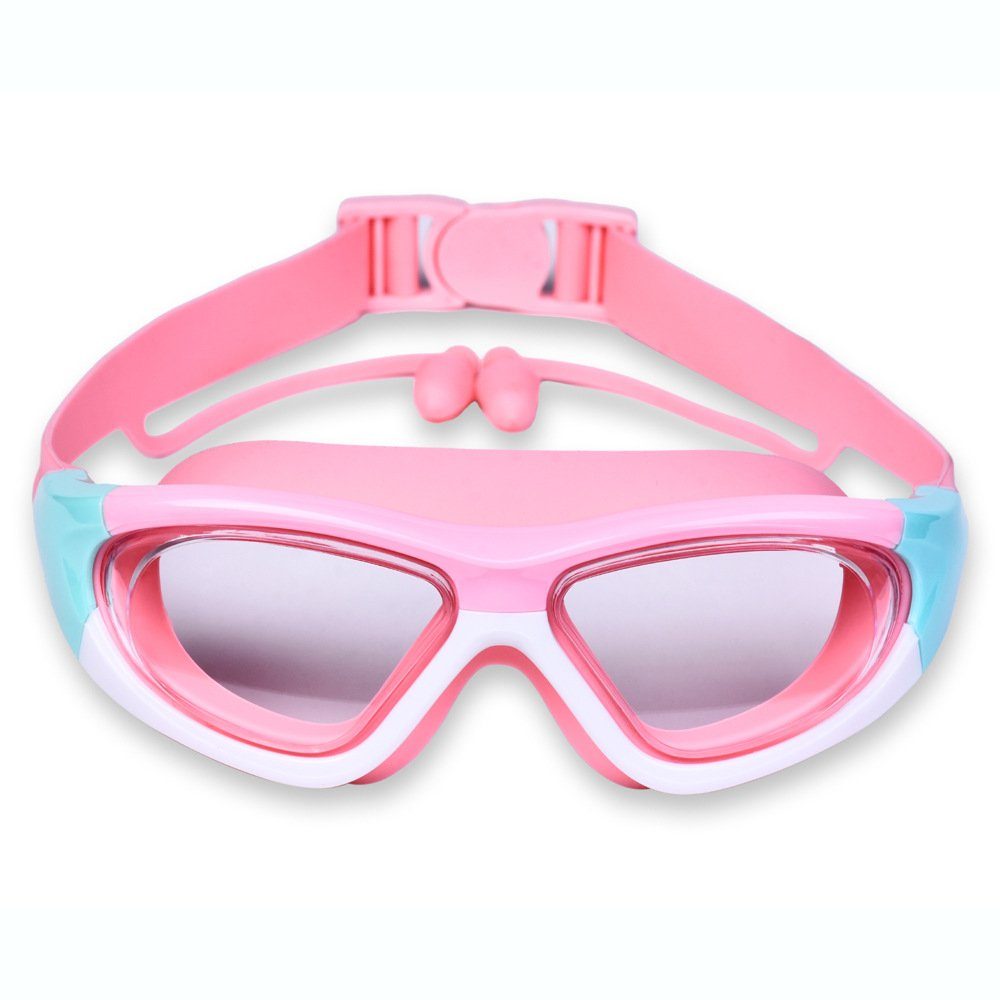Orbeet Schwimmbrille Schwimmbrille Antibeschlag für Taucherbrille Kinder und Jungen Mädchen Orange+Rose